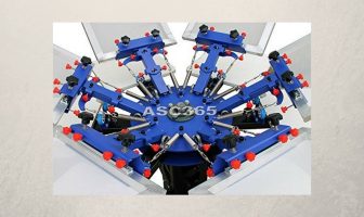 double rotary manual 6-6 colors silk screen printing press machine review