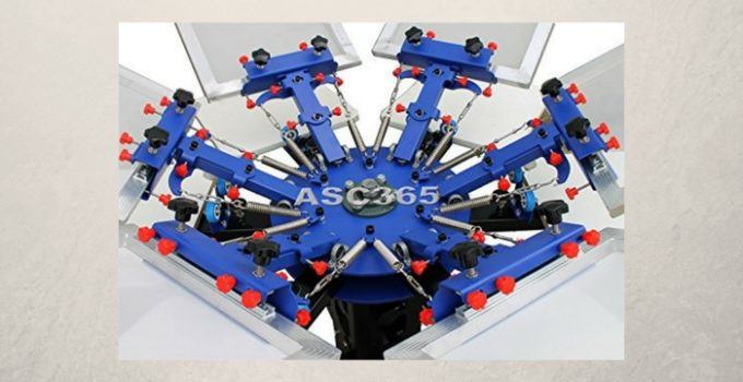 double rotary manual 6-6 colors silk screen printing press machine review
