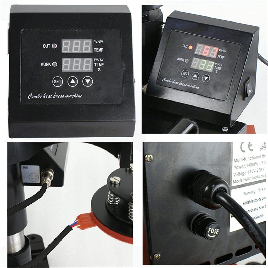  F2C Pro 5 in 1 Swing-Away Digital Transfer Sublimation Heat Press machine